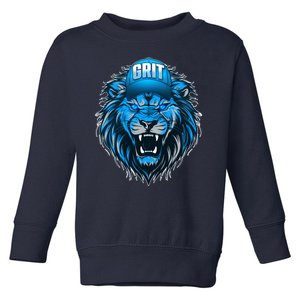 Lion Grit Detroit Football Sports Fan Toddler Sweatshirt