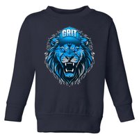 Lion Grit Detroit Football Sports Fan Toddler Sweatshirt