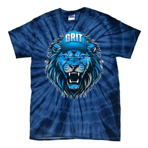 Lion Grit Detroit Football Sports Fan Tie-Dye T-Shirt