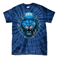 Lion Grit Detroit Football Sports Fan Tie-Dye T-Shirt