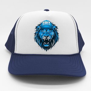 Lion Grit Detroit Football Sports Fan Trucker Hat