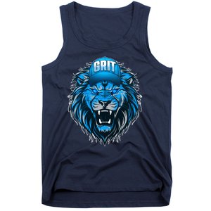 Lion Grit Detroit Football Sports Fan Tank Top