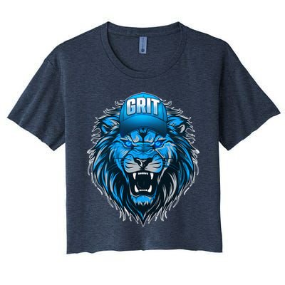 Lion Grit Detroit Football Sports Fan Crop Top