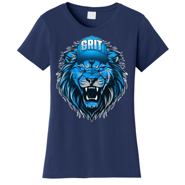 Lion Grit Detroit Football Sports Fan Women's T-Shirt