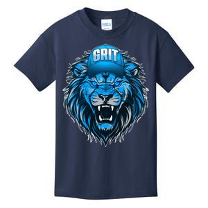 Lion Grit Detroit Football Sports Fan Kids T-Shirt