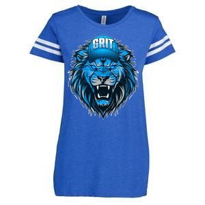 Lion Grit Detroit Football Sports Fan Enza Ladies Jersey Football T-Shirt