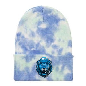 Lion Grit Detroit Football Sports Fan Tie Dye 12in Knit Beanie