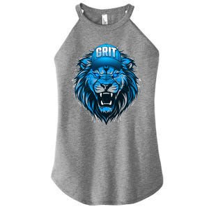 Lion Grit Detroit Football Sports Fan Women's Perfect Tri Rocker Tank