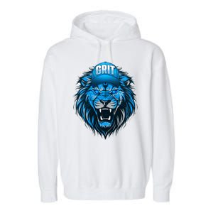 Lion Grit Detroit Football Sports Fan Garment-Dyed Fleece Hoodie