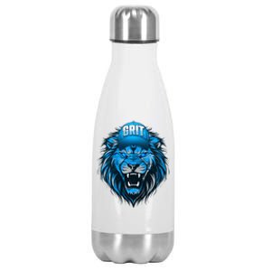 Lion Grit Detroit Football Sports Fan Stainless Steel Insulated Water Bottle