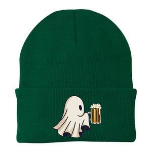 Little Ghost Drinking Beer Funny Halloween Costume Knit Cap Winter Beanie