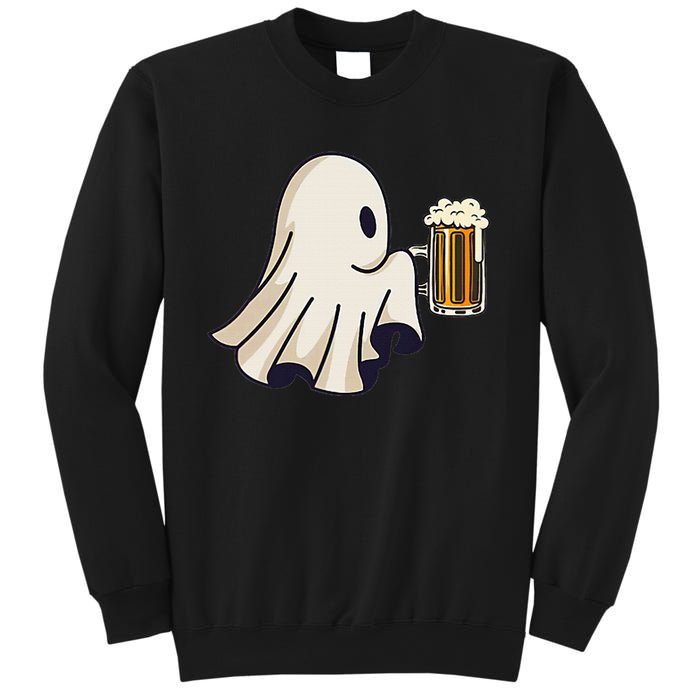 Little Ghost Drinking Beer Funny Halloween Costume Sweatshirt