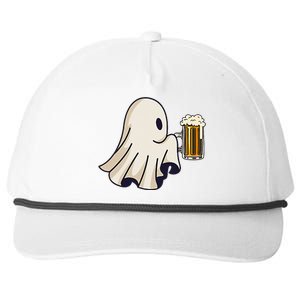 Little Ghost Drinking Beer Funny Halloween Costume Snapback Five-Panel Rope Hat