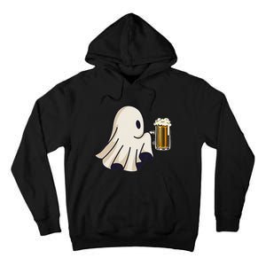 Little Ghost Drinking Beer Funny Halloween Costume Tall Hoodie