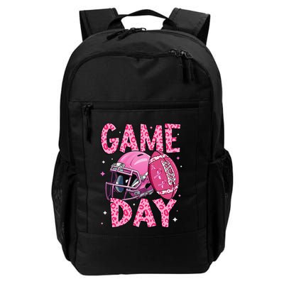 Leopard Game Day P.Ink American Football Tackle Breast Cancer Gift Backpack