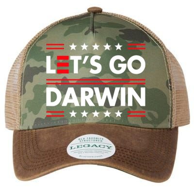 Let's Go Darwin Sarcastic Natural Selection Legacy Tie Dye Trucker Hat