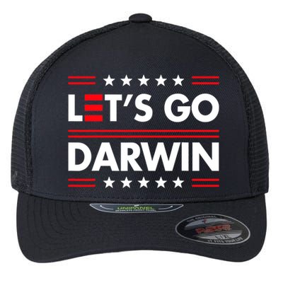Let's Go Darwin Sarcastic Natural Selection Flexfit Unipanel Trucker Cap