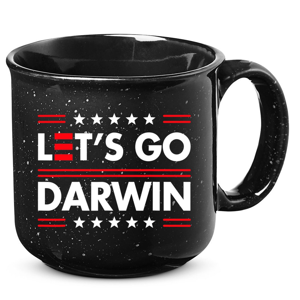 Let's Go Darwin Sarcastic Natural Selection 15oz Campfire Ceramic Mug