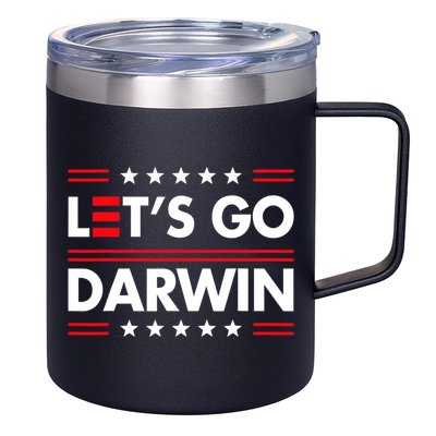 Let's Go Darwin Sarcastic Natural Selection 12oz Stainless Steel Coffee Mug