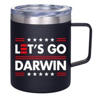 Let's Go Darwin Sarcastic Natural Selection 12oz Stainless Steel Coffee Mug