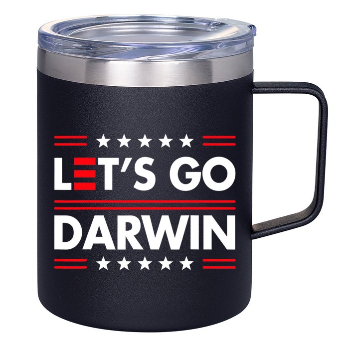 Let's Go Darwin Sarcastic Natural Selection 12oz Stainless Steel Coffee Mug
