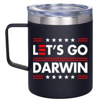 Let's Go Darwin Sarcastic Natural Selection 12oz Stainless Steel Coffee Mug