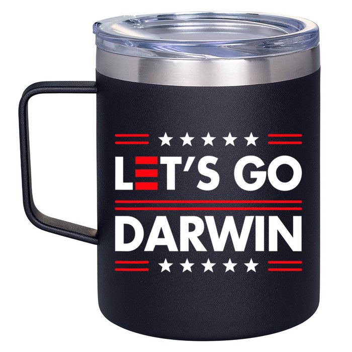 Let's Go Darwin Sarcastic Natural Selection 12oz Stainless Steel Coffee Mug
