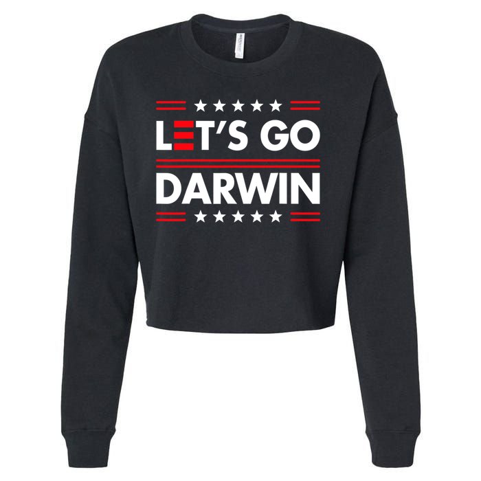 Let's Go Darwin Sarcastic Natural Selection Cropped Pullover Crew