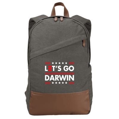 Let's Go Darwin Sarcastic Natural Selection Cotton Canvas Backpack
