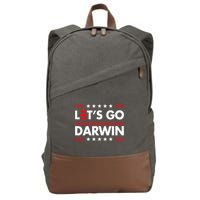 Let's Go Darwin Sarcastic Natural Selection Cotton Canvas Backpack