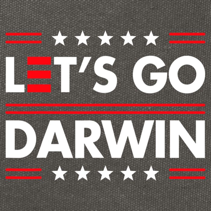Let's Go Darwin Sarcastic Natural Selection Cotton Canvas Backpack
