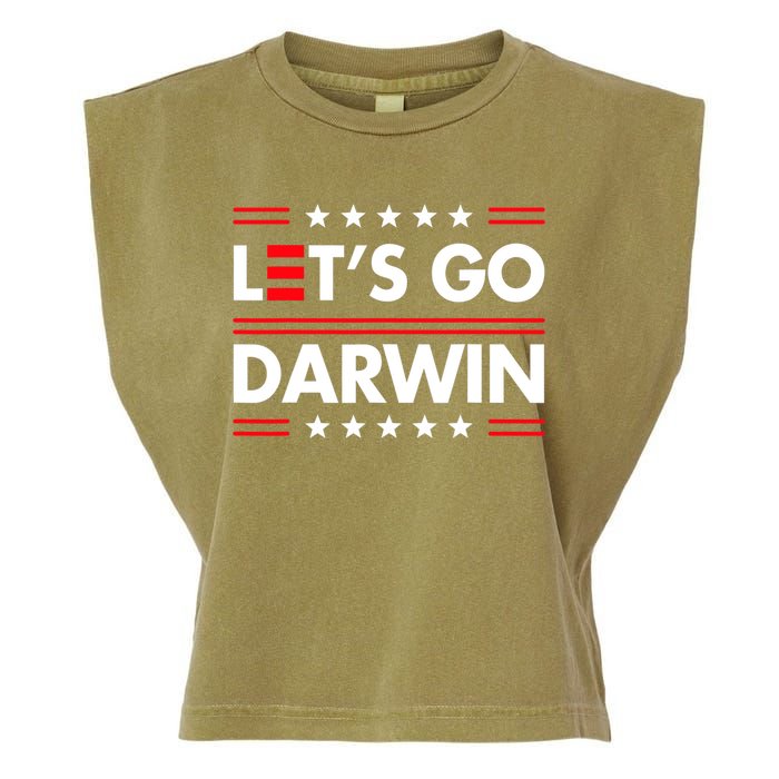 Let's Go Darwin Sarcastic Natural Selection Garment-Dyed Women's Muscle Tee