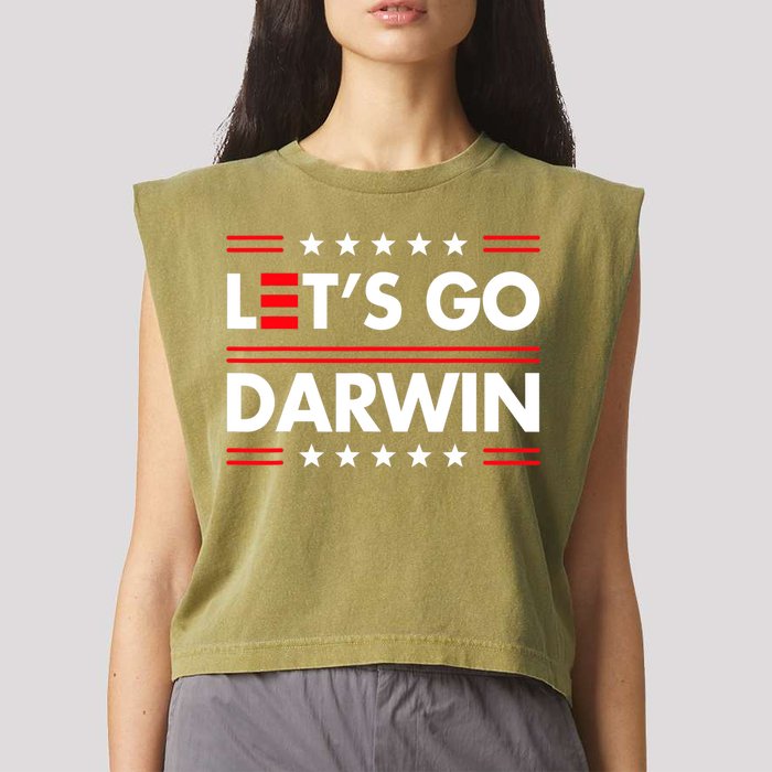 Let's Go Darwin Sarcastic Natural Selection Garment-Dyed Women's Muscle Tee