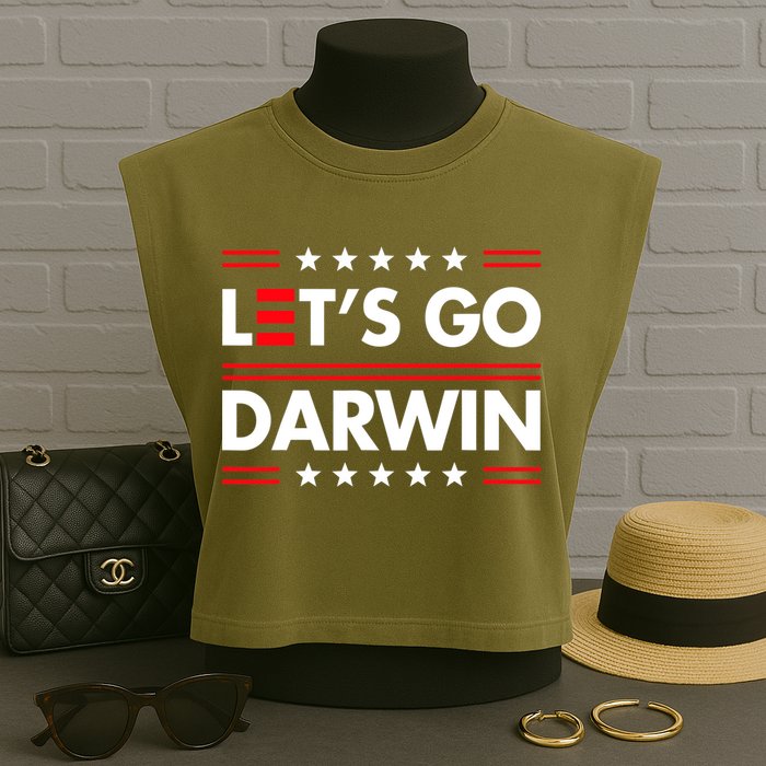 Let's Go Darwin Sarcastic Natural Selection Garment-Dyed Women's Muscle Tee