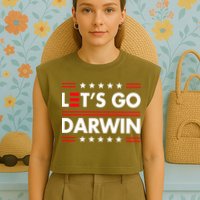 Let's Go Darwin Sarcastic Natural Selection Garment-Dyed Women's Muscle Tee
