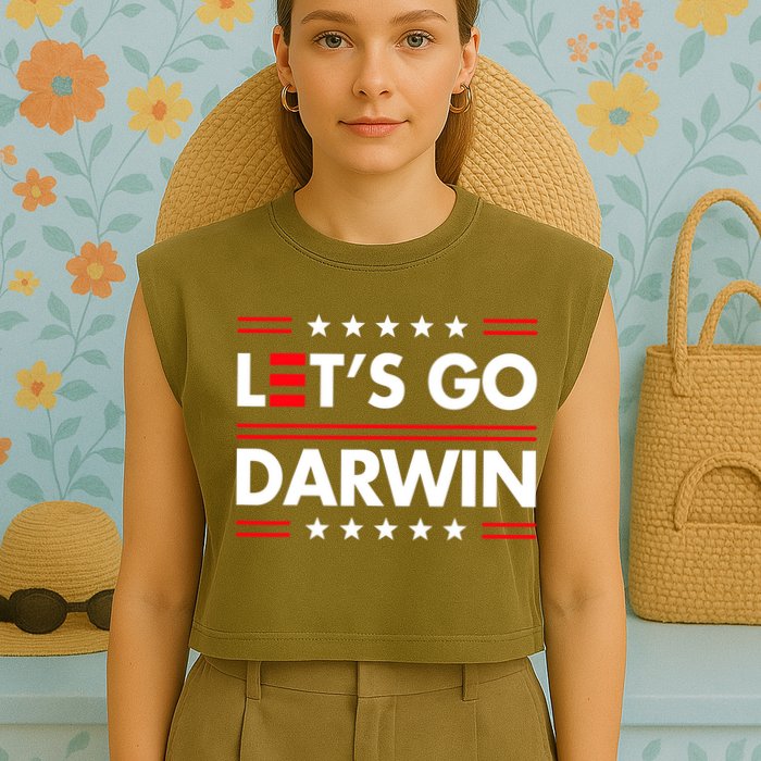 Let's Go Darwin Sarcastic Natural Selection Garment-Dyed Women's Muscle Tee