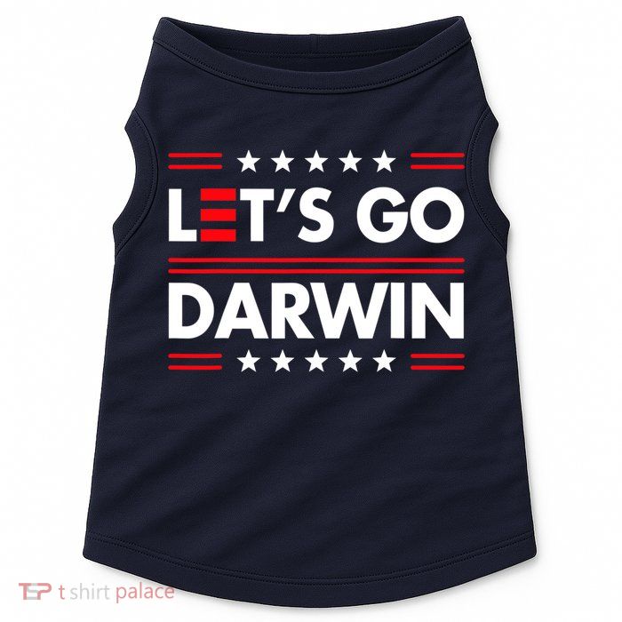 Let's Go Darwin Sarcastic Natural Selection Doggie Tank