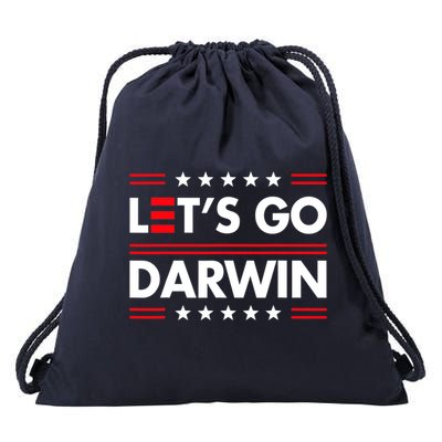 Let's Go Darwin Sarcastic Natural Selection Drawstring Bag