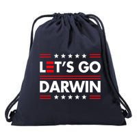 Let's Go Darwin Sarcastic Natural Selection Drawstring Bag