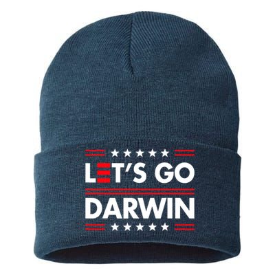 Let's Go Darwin Sarcastic Natural Selection Sustainable Knit Beanie