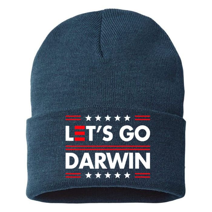 Let's Go Darwin Sarcastic Natural Selection Sustainable Knit Beanie
