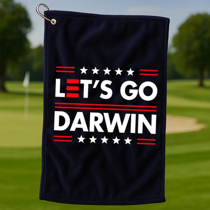 Let's Go Darwin Sarcastic Natural Selection Golf Towel