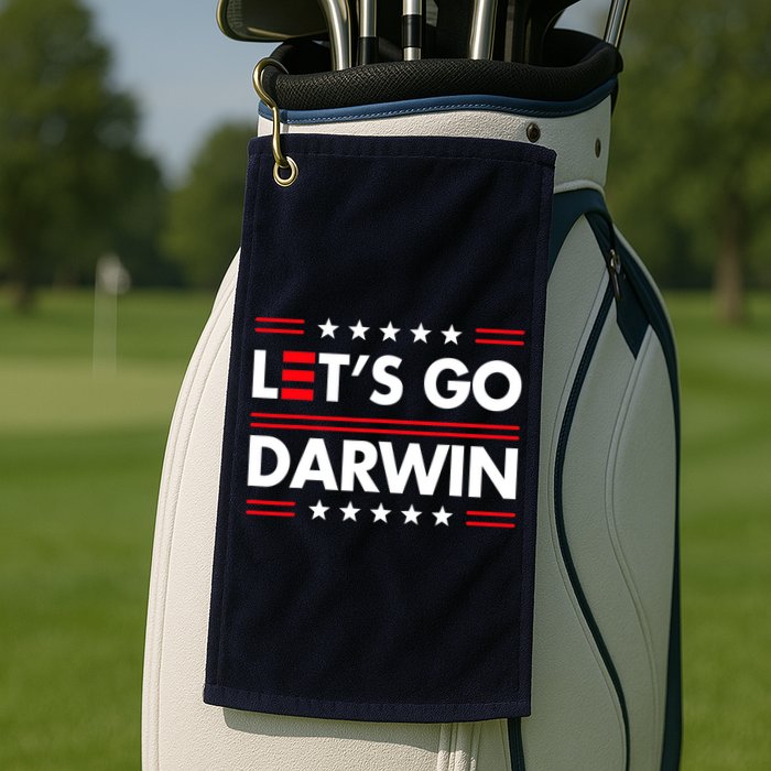 Let's Go Darwin Sarcastic Natural Selection Golf Towel