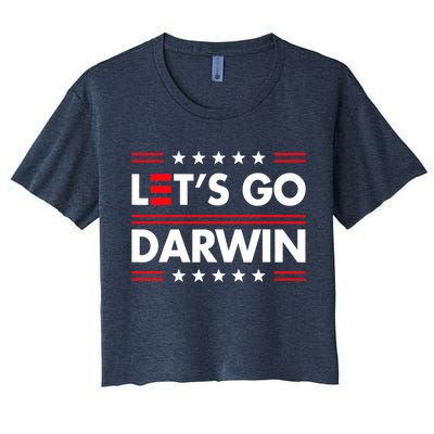 Let's Go Darwin Sarcastic Natural Selection Crop Top