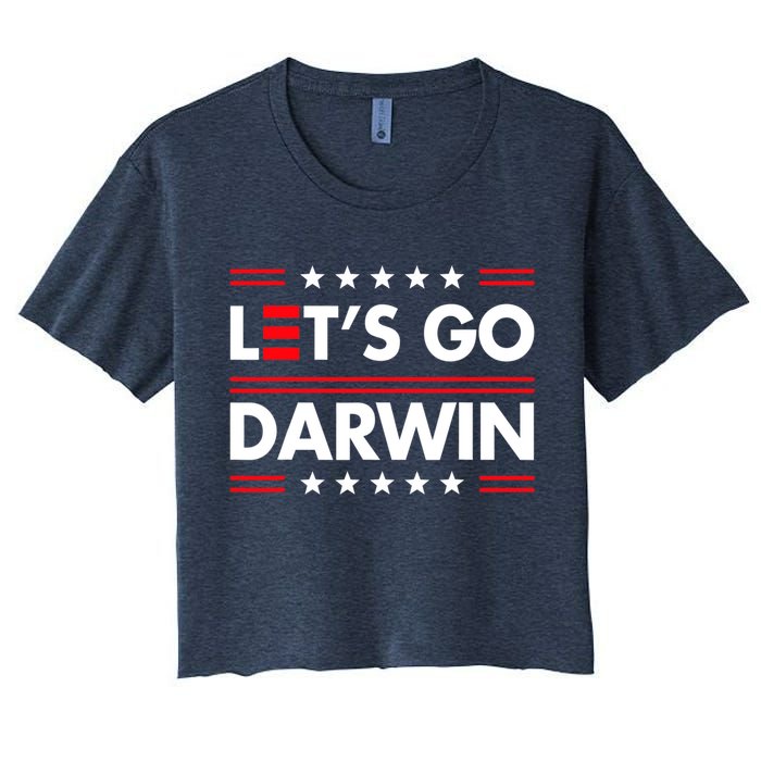 Let's Go Darwin Sarcastic Natural Selection Crop Top
