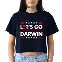 Let's Go Darwin Sarcastic Natural Selection Crop Top