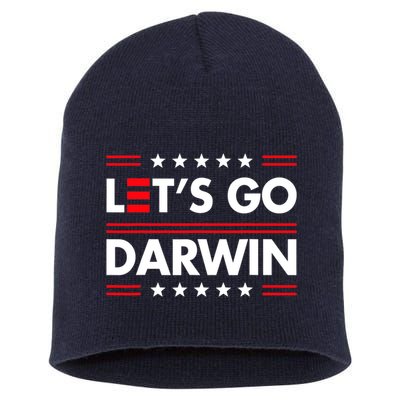 Let's Go Darwin Sarcastic Natural Selection Short Acrylic Beanie