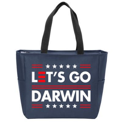 Let's Go Darwin Sarcastic Natural Selection Zip Tote Bag