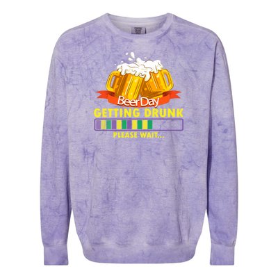 Let’s Get Day Drunk For America Colorblast Crewneck Sweatshirt