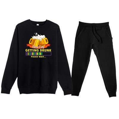 Let’s Get Day Drunk For America Premium Crewneck Sweatsuit Set